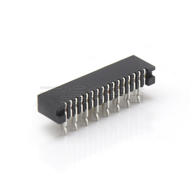 Pitch 1.00mm 90º C型 卧插 16Pin 黑色